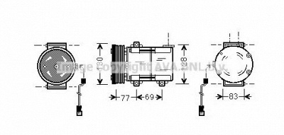 AVA QUALITY COOLING fdk289 -  Компрессор, кондиционер